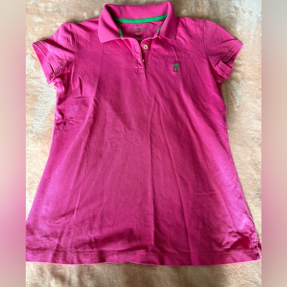 Lilly Pulitzer Pink Polo Shirt size S polo shirt